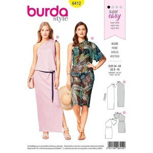 Burda Sewing Pattern 6412 Dress‎ Misses Size 8-18